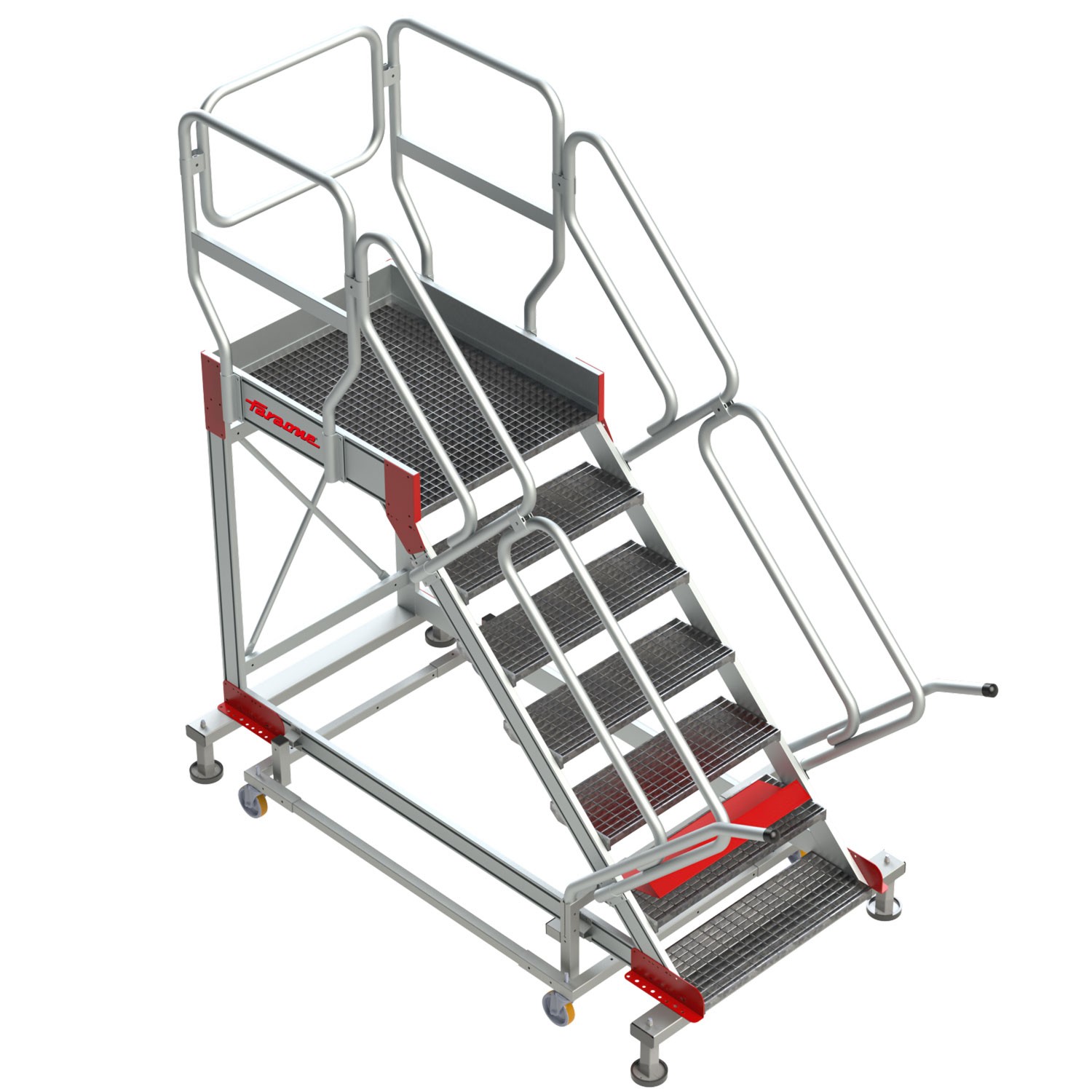 SY-T | Escalera con plataforma y cuatro ruedas | TRAMEX