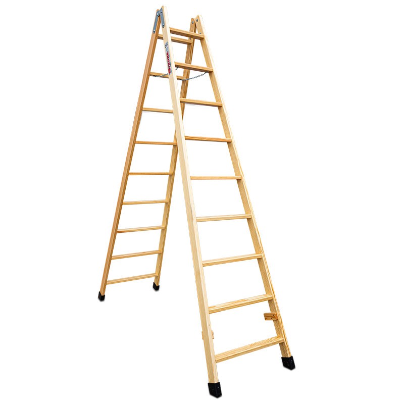 LD | Escalera doble subida de madera