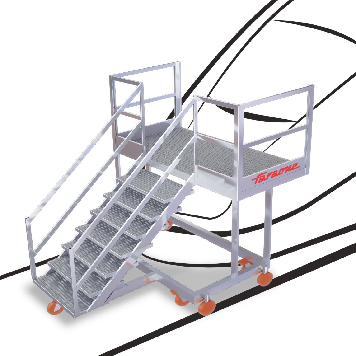 EM216 | Escalera a Medida para Mantenimiento frontal de Trenes