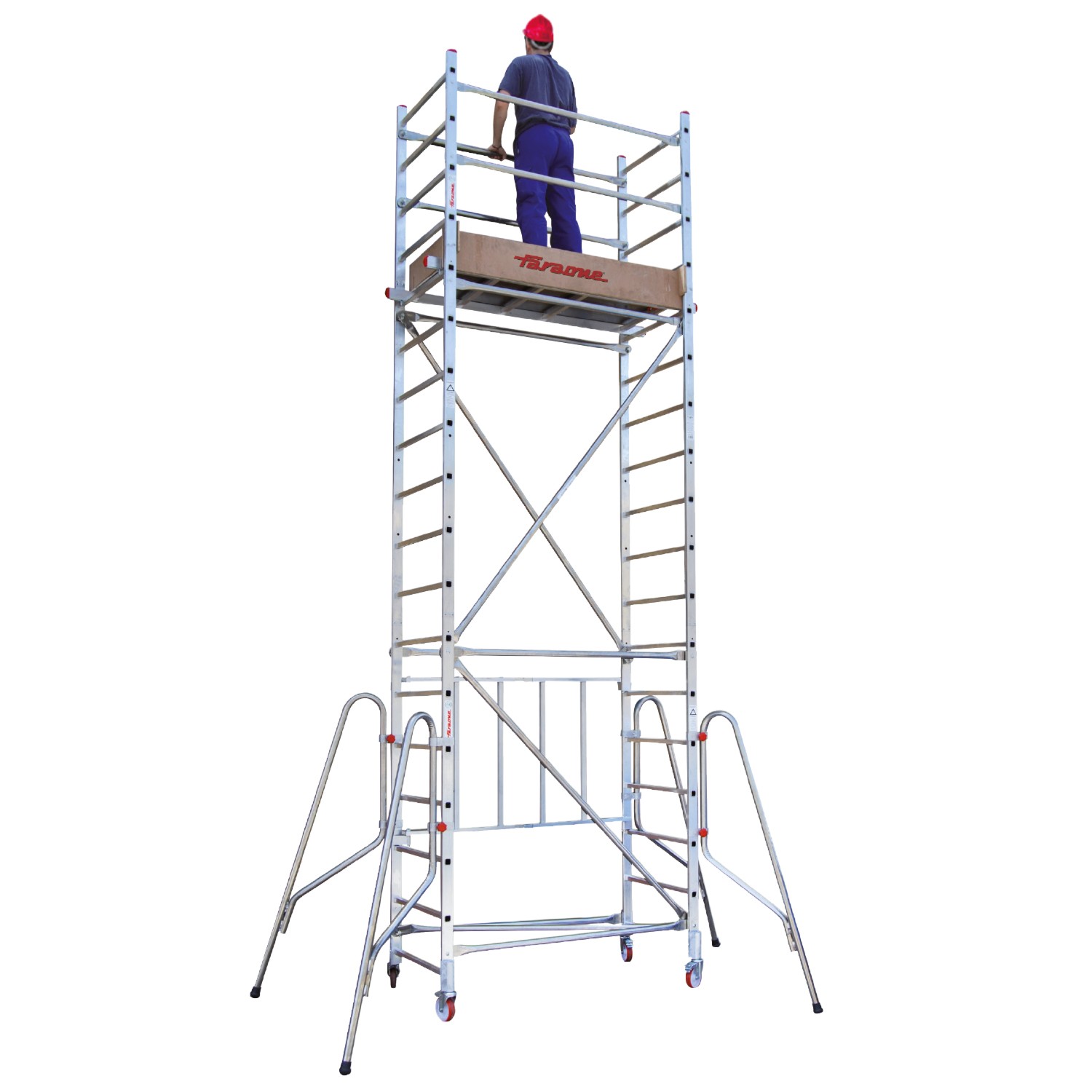 RAPIDO 160 | Andamio de aluminio con ruedas y plataforma de 160x80 cm.